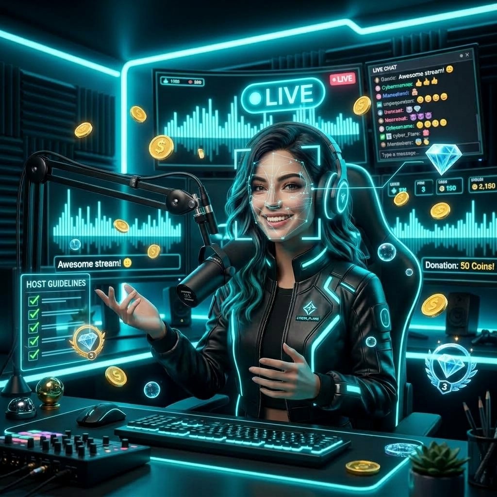 Niki Live Host Tutorial and Livestream Guidelines Illustration